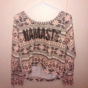 Chin Up Apparel Long Sleeve Cropped Namaste Shirt